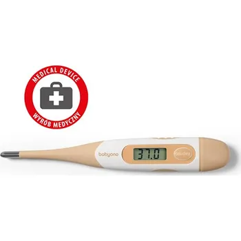 Teploměr osobní BabyOno Digitální teploměr s ohebnou špičkou - béžový