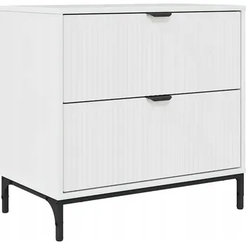 Noční stolek Noční stolek Bílý s vysokým leskem 63.5 x 36 x 61 cm