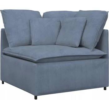 Pohovka Modulární Rohová Pohovka s Polštáři Modrá 100 cm