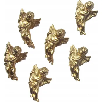 Vánoční dekorace ANDĚLÍČCI zlatí OZDOBA na vánoční stromeček VÁNOCE