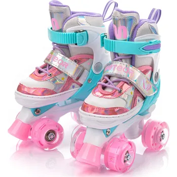 Kolečkové brusle Kolečkové Brusle s nastavitelným klasickým retro LED kolečkem pro děti Meteor, velikost 30-33