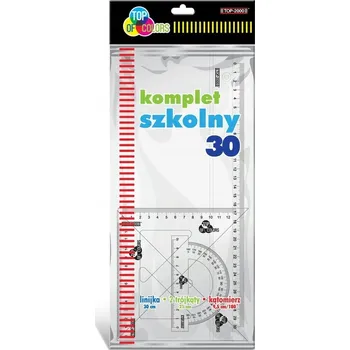 TOP-2000 ŠKOLNÍ SADA 30 - PRAVÍTKO 30 CM + 2 TROJÚHELNÍKY + ÚHLOMĚR