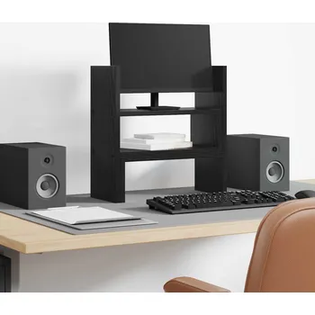 Počítač Stojan na monitor na stůl s úložištěm Černý dub 40 x 17 x 41 cm