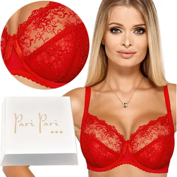 Podprsenka Paripari podprsenka s měkkými košíčky červená velikost 75G