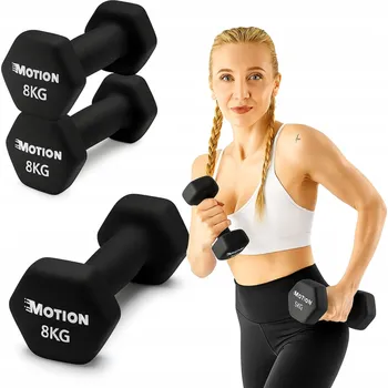 SADA 2x8kg činky závaží na cvičení neoprenové ODOLNÉ PRO