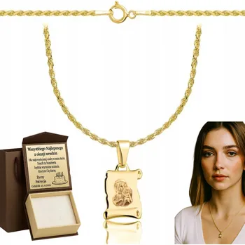 Řetízek Krásný dámský řetízek z masivního ŘETÍZEK Kordel 925/585 s papyrem GRAVÍROVÁNÍ DÁREK