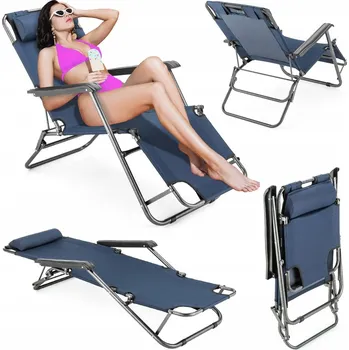 Zahradní lehátko Lehátko ocel Outtec modré