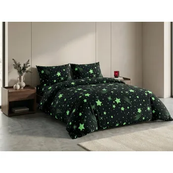 Bytový textil Mikroplyšové povlečení NIGHT STARS černé Rozměr povlečení: 70 x 90 cm | 140 x 200 cm