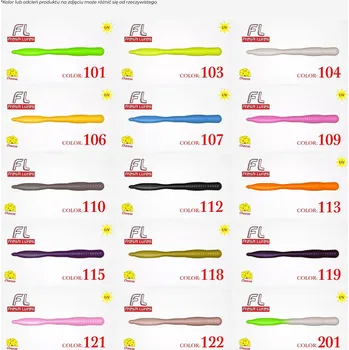 Umělá nástraha Nástraha FRESH LURES Flatworm 3,1" ( 9 Cm ) barva 106 7 ks na pstruhy