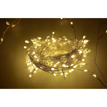 Vánoce LED girlanda 14 m 500 diod teplá bílá vánoční osvětlení na stromeček IP44 8 funkcí