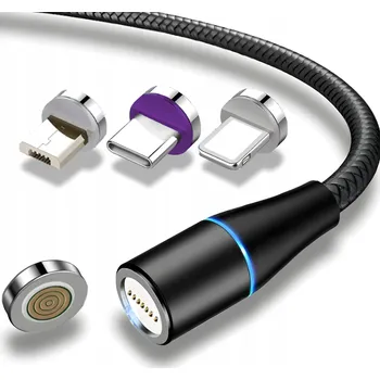 Datový kabel Kabel DSJ USB - USB typ C / microUSB / Lightning 2 m černý