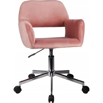Křeslo Otočné velurové křeslo FD-22 - Růžové