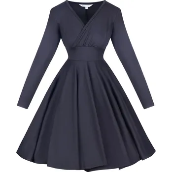Dámské šaty Wonderlandia koktejlové retro šaty ke kolenům, velikost 40