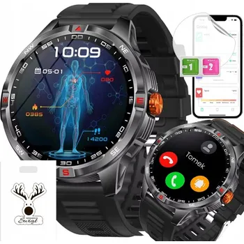 Hodinky Chytré Hodinky pro muže s voláním, dlouhou výdrží baterie, kompasem, velkým displejem a měřením zdravotních funkcí