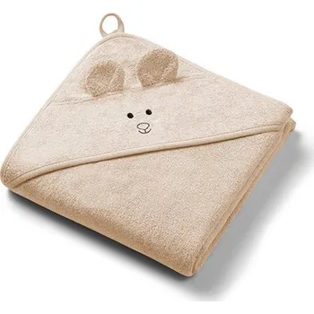 BabyOno Dětská osuška s kapucí Bamboo 100x100cm - béžová