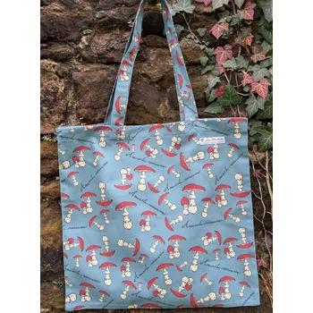 Nákupní košík Taška nejen na houby "Muchomůrky" - modrá