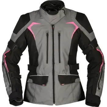 Moto bunda Textilní motocyklová bunda Modeka Elaya Lady šedo-černo-růžová, velikost 42 (XL)