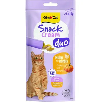Krmivo pro kočku Gimcat Gimborn Snack Cream Duo Kuře & Dyne 6x15g