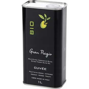 Rostlinný olej Bio Extra Panenský Olivový Olej Gran Pregio Cuvèe – Peranzana a Coratina, Italský