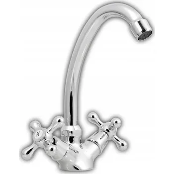 Vodovodní baterie Umyvadlová baterie Gutta RETRO dvouručková s otočnou hubicí