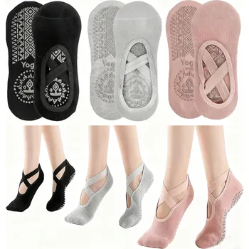 Dámské oblečení Jógové ponožky, dámské ponožky na tanec, balet, pilates x 3 páry