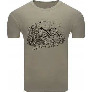 Pánské tričko Pánské tričko s Cestovatelským Potiskem Objevuj M