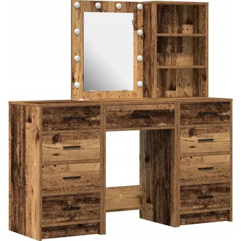 přebalovací pult a komoda Kosmetický stůl 3 pcs Hnědá 40 x 41 x 135 cm Kompozitní dřevo