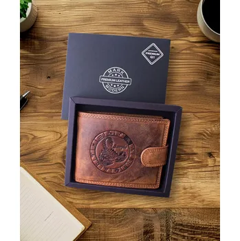 Peněženka Luxusní pánská kožená peněženka na patent se znamením zvěrokruhu Štír premium kůže Master Pragati Elite GTI 2550L