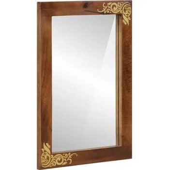 Zrcadlo Zrcadlo se zrcadlem Medově hnědá 70 x 50 x 2,5 cm