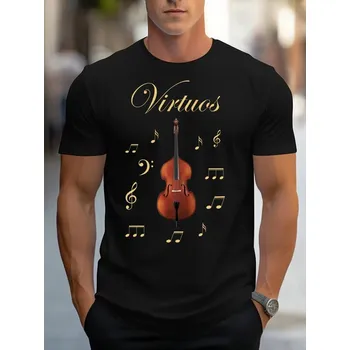 Pánské oblečení STRIKER Pánské tričko virtuos kontrabas Velikost: L