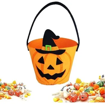 Zahradní dekorace Halloweenský dýňový sáček na cukrovinky, kabelka s dýňovými cukrovinkami, sada dárkových tašek s
