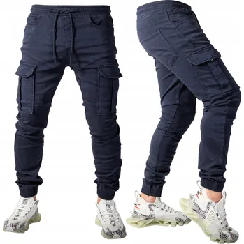 Pánské kalhoty Pánské kalhoty JOGGERY kapsáče NÁMOŘNICKÁ MODRÁ ROSTER vel.33