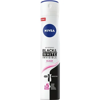 NIVEA Black&White Invisible Clear Antiperspirant ve spreji 200 ml