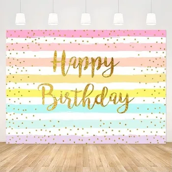 APROFICKÉ zlaté pozadí na narozeninovou oslavu, všechno nejlepší k narozeninám, banner, látka,