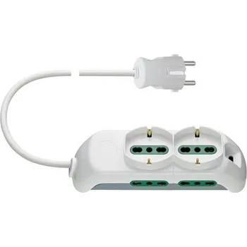 Mobilní prodlužovací lišta Vimar FP00520.CK.B se 2 zásuvkami SICURY Universal, 4 zásuvky, italská