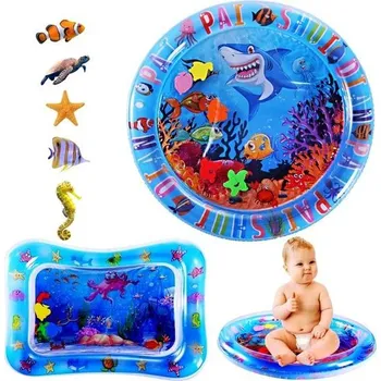 Hračka pro kojence Vodní podložka StrangeKingdom pro miminka, sada 2 ks – Lezící podložka, podložka na bříško, hračky