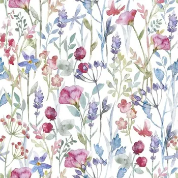 Tapeta Abyssaly Samolepicí papír na nábytek, Samolepicí tapeta s květinovými listy, Voděodolná PVC