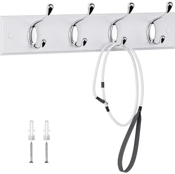 Madlo do koupelny LaFleurs dřevěný nástěnný věšák 4 dvoj háčky