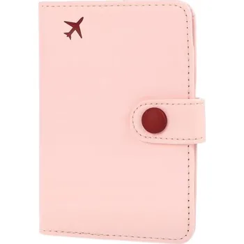 Pořadač na recepty Růžový obal na pas Yuanchu, kožený