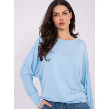 Dámská halenka Světle modrá halenka s dlouhými rukávy RELEVANCE bílá | světle modrá 3502433