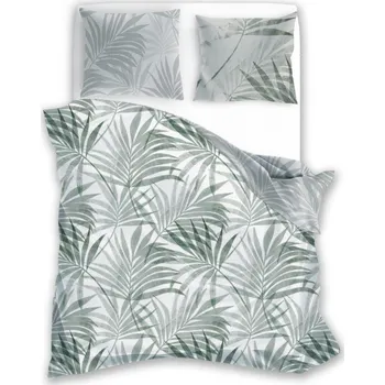 Povlečení Povlečení bavlněné světlé s lístky Milagro Verde Edjo 140 x 200 cm