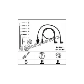 Zapalovací kabel Sada kabelů pro zapalování NGK RC-PG612 - PEUGEOT