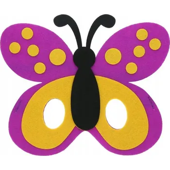 Karnevalový kostým PLST MOTÝLÍ MASKA BAREVNÝ KOSTÝM KOSTÝM