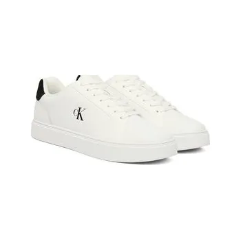 Pánské tenisky Sneakersy Calvin Klein Classic Cupsole Laceup Lth YM0YM01435 Bílá 46