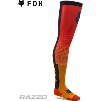 Pánské oblečení MX ponožky pod ortézy FOX FlexAir Knee Brace Sock Fracture Tangerine 2026 L