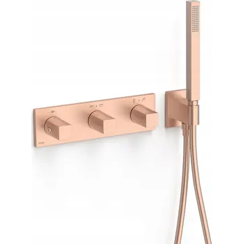 Vodovodní baterie TRES Vanová/sprchová souprava B-SYSTEM matné růžové zlato 30725401OPM