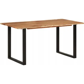 Jídelní stůl Kuchyňský stůl VidaXL obdélníkový černý 80 x 160 x 76 cm