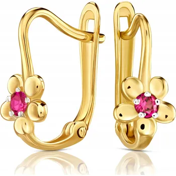 Náušnice ZLATÉ NÁUŠNICE S ANGLICKÝM ZAPÍNÁNÍM SVATÉ PŘIJÍMÁNÍ 585