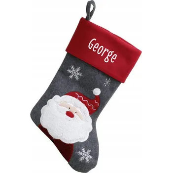 Vánoční dekorace Vánoční punčocha dekorace na krb dárek jméno ozdoba Mikuláš vánoční stromek