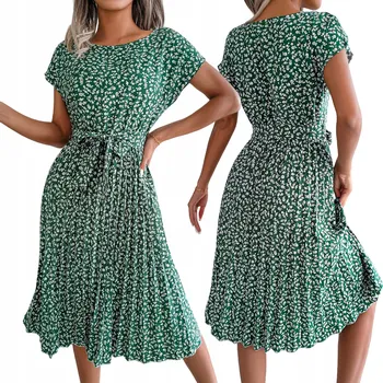 Dámské šaty GLENA-PL šaty plisovaná midi, velikost M